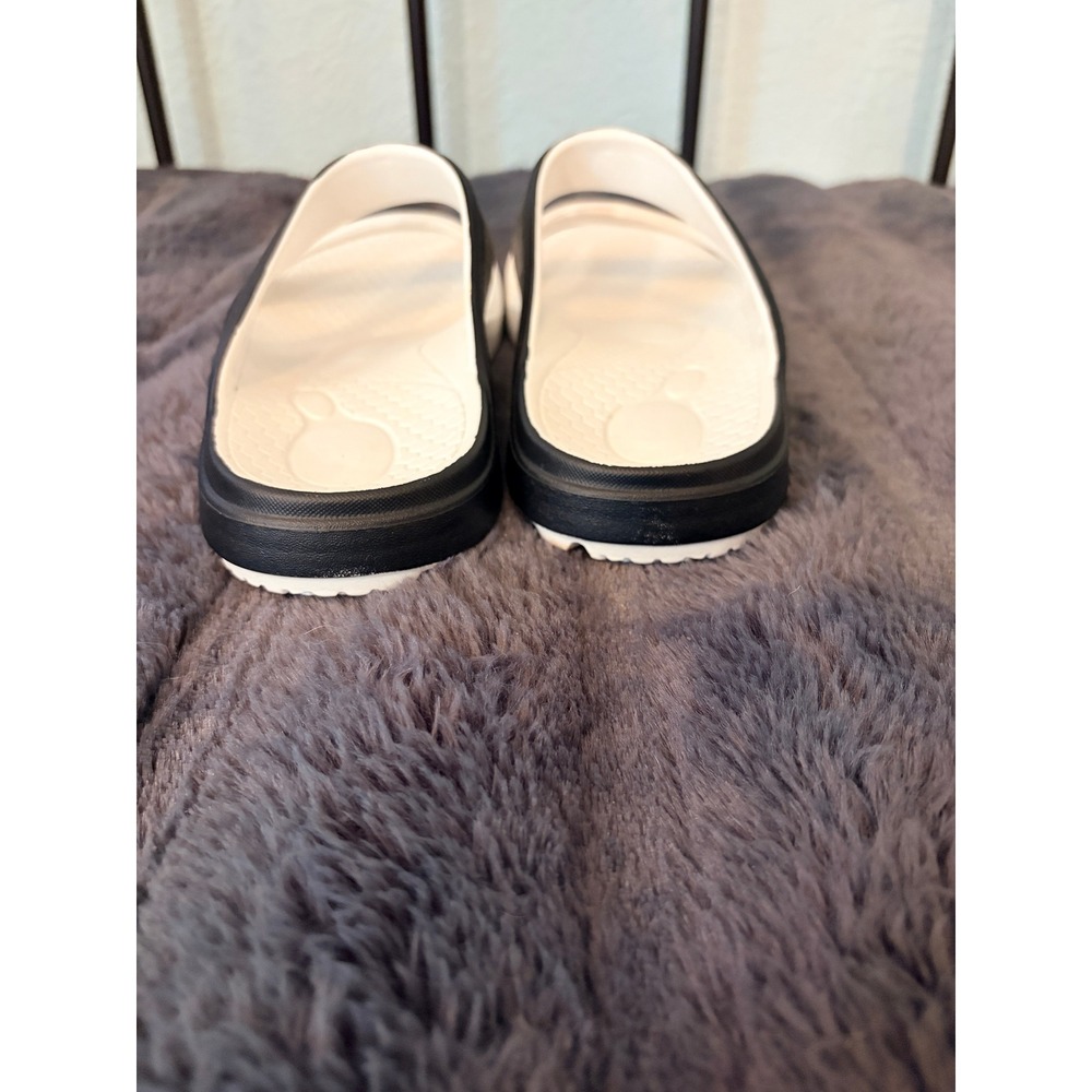 Spenco Slides Size 7 White Black Orthotic Comfort Sandals Athleisure - Picture 2 of 8